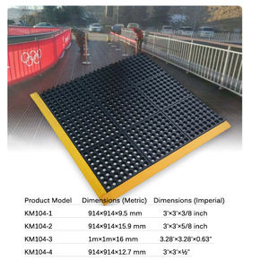 Alfombrilla de goma antideslizante entrelazada antifatiga para Taller de cocina - Product Image 6