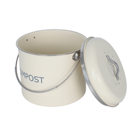Seau à compost en acier inoxydable de 1,3 gallon, résistant à la rouille, avec logo personnalisable, pour comptoir de cuisine