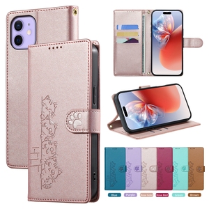 เคสหนังมีกระเป๋าเงินลายแมวน่ารักสำหรับ iPhone 12 MINI 11 PRO MAX XS MAX XR 6 7 8 plus SE 2020ฝาพับตั้ง<span class=keywords><strong>2022</strong></span> - Product Image 2