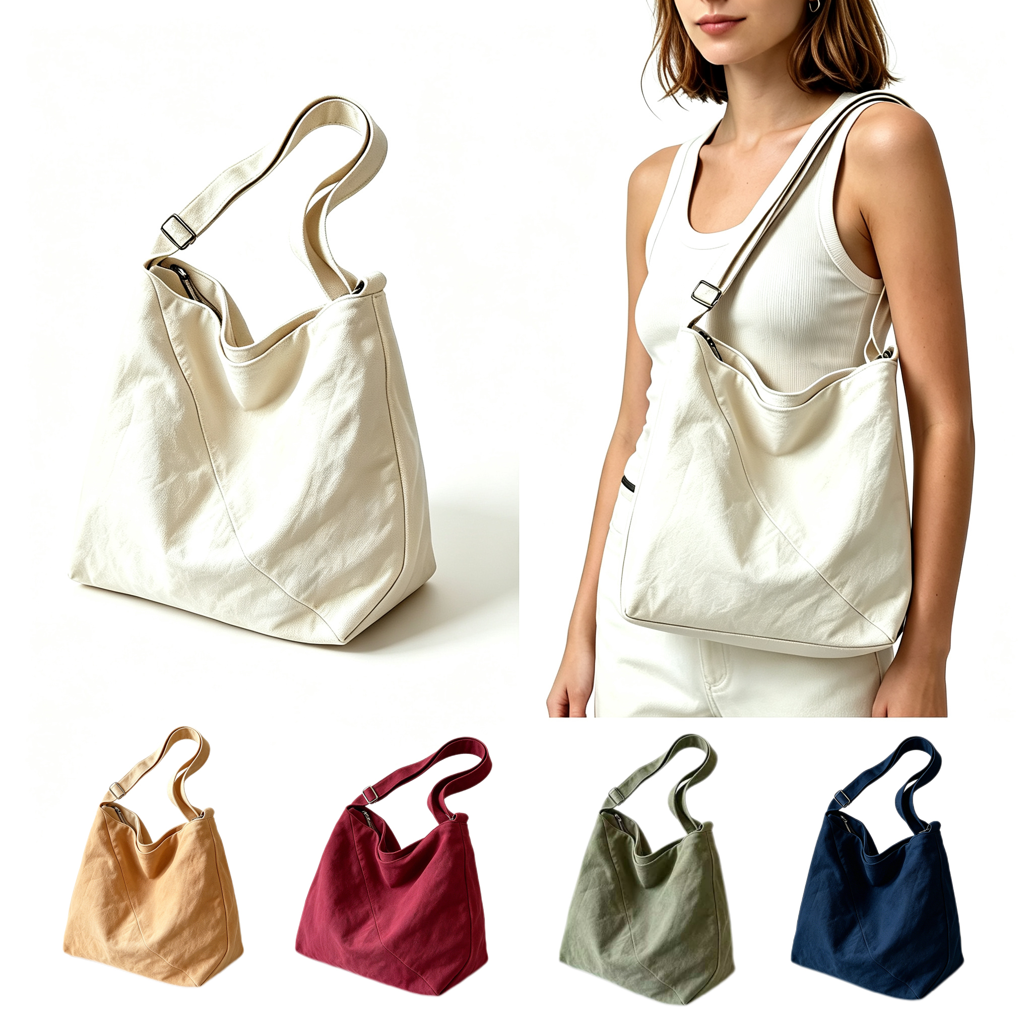 Large Capacity Crossbody Bag Adjustable Strap Women Casual