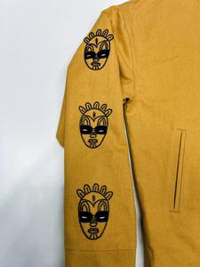 Veste universitaire réversible à motif de points imprimé artisanal traditionnel, style hip-hop, pour tenue culturelle, taille XS - Product Image 3