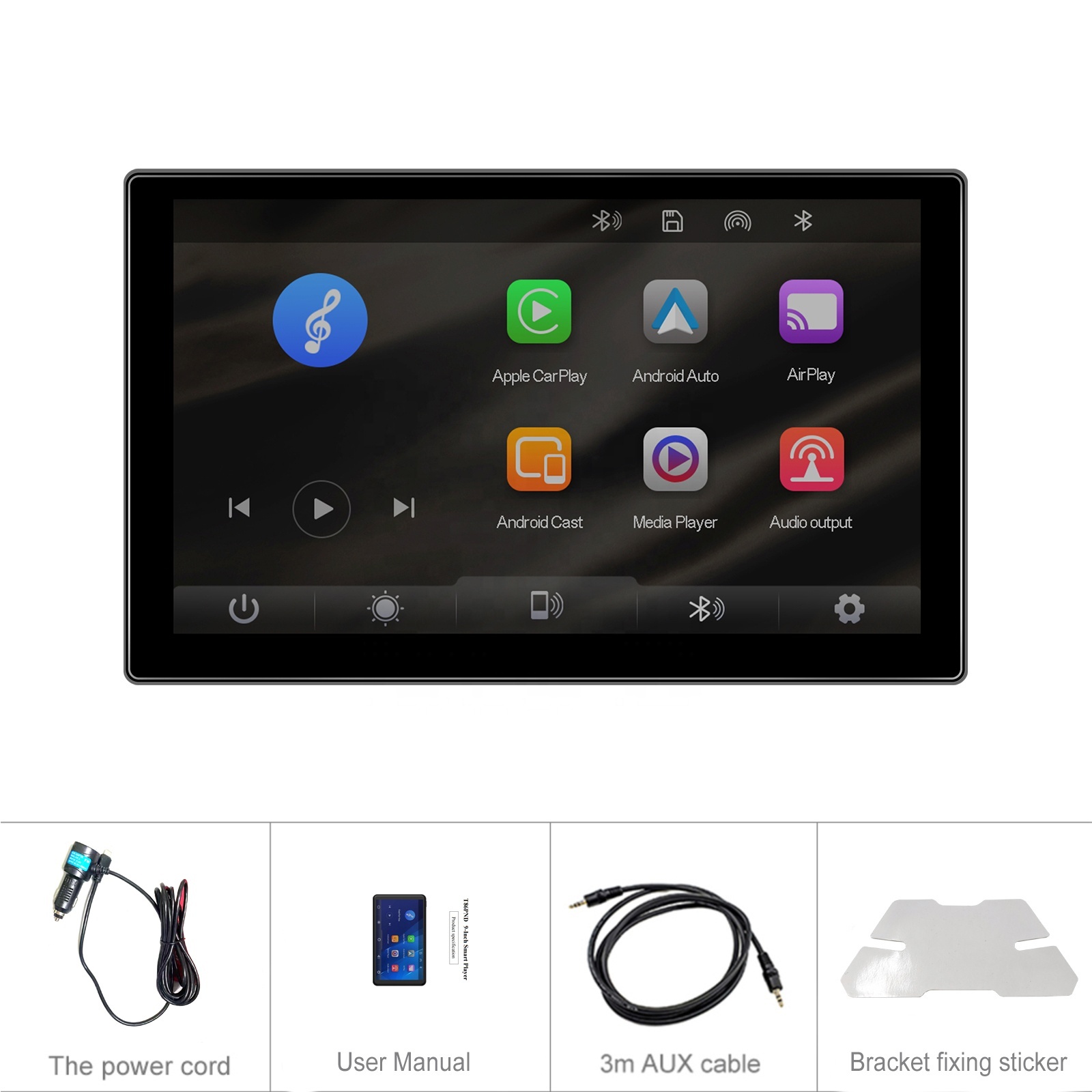 Schermo Auto CarPlay/Android Auto 10.26 Pollici – Con Supporto Personalizzato, Bluetooth, GPS, Senza Fili
