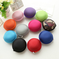 Étui pour écouteurs EVA coloré petit Mini étui à bijoux EVA à fermeture éclair ronde étui de protection rigide en EVA
