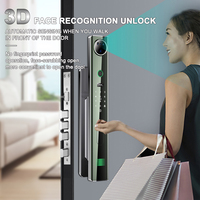 Reconnaissance faciale 3D WiFi Tuya Finger Scan Serrures de porte numériques Serrure électronique intelligente avec caméra Interphone vidéo Surveillance