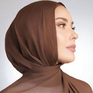 Conjunto de 2 Piezas de Hiyab de Modal de Bambú de Alta Calidad, 111 Colores, 100% Viscosa, con Gorro Interior a Juego, Chal, Diseño Sólido, Jersey Otoñal - Product Image 3