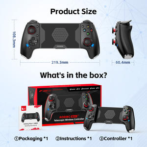 Manette de jeu sans fil Gamwing AB02S pour Switch IOS, joystick à effet Hall, gyroscope 6 axes, turbo programmable, double <span class=keywords><strong>vibration</strong></span> - Product Image 4