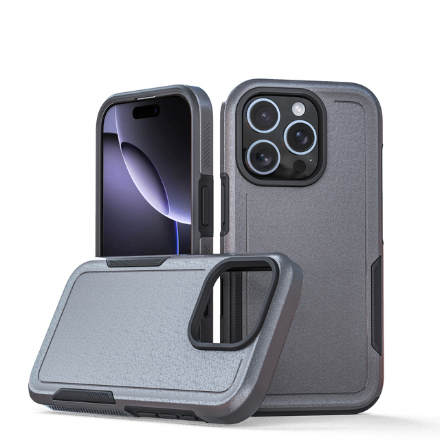 New Style 2 in 1TPU +PC Matte Armor Shockproof  Phone Case for iPhone 16 17Pro Max Stylish Smart Camera Button Moblie Phone Case