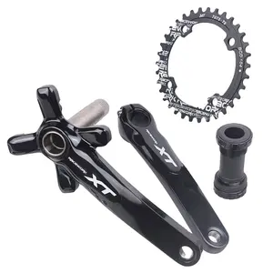 RACEWORK XT Hollowtech Mtb Crank Arms 104 BCD For Bicycle Crankset Integrated Candle Pe 2 Crowns Mountain Bike Connecting Rods