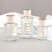 Flacon atomiseur de parfum cylindrique en verre vide de luxe personnalisé 30ml 50ml avec couvercle doré et impression sérigraphiée – Commande minimale
