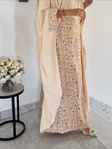 Loriya стильное платье макси с широкими рукавами Новое скромное турецкое платье в стиле Абайи для мусульманских женщин Летнее стильное длинное дизайнерское платье - Product Image 2