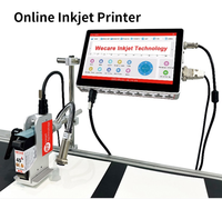 Machine d'impression de date d'expiration sur bouteilles en plastique WECARE 10 pouces, résolution élevée 600 dpi, machine de codage à jet d'encre en ligne