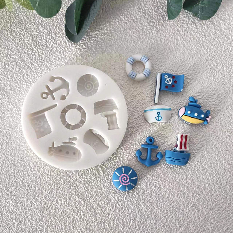 Navire Moule De Silicone Ancre Pour Décoration De Gâteau Sur