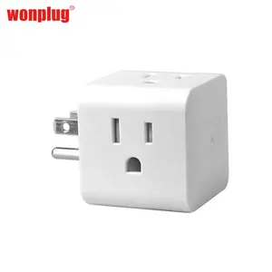 USA Multiple extension socket outlet Safety 4way american cube desk energy saving US power strip 1 turn 4 travel socket adapter