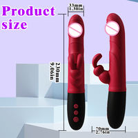 Erotikspielzeug-Box für Frauen Erwachsenen-Spielzeugbox Weinroter Rabbit G-Punkt Vibrator Doppelmotor Silikon Wasserdichtes Erwachsenen-Sexspielzeug für Frauen