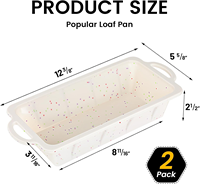 Moule à pain en silicone SILIKOLOVE, forme rectangulaire, LFGB, antiadhésif, sans BPA, avec cadre renforcé en métal, pour pain, gâteau, cuisson
