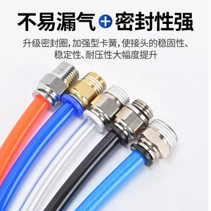 Raccord rapide en laiton PC8 02 10 03 12 04 pour compresseur d'air, connecteur de tube pneumatique - Product Image 2