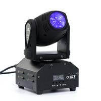 Mini projecteur de scène à tête mobile LED RGBW 4-en-1 10W avec puces importées 11/13CH, contrôle DMX512 et activé par la voix, fonction de balayage 540/270, IP33