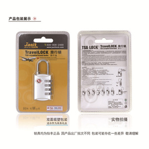 TSA Approved Combination Padlock Black Zinc Alloy 4mm Shackle Travel Lock Mechanical Lock For Luggage <b>Security</b> - Product Image 4