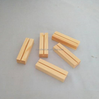 Support d'affichage en bois naturel personnalisé avec rainures, base en bois à fente unique, bloc en bois pour support de panneau acrylique, support de calendrier de bureau