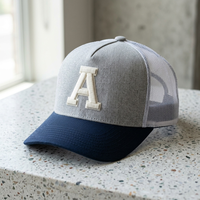 Gorras Trucker Unisex Ajustables de 5 Paneles, Estilo Deportivo, Color Sólido, Visera Plana, 100% Poliéster, para Deportes al Aire Libre en Todas las Estaciones