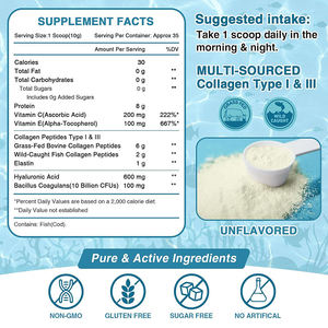 Il supporto della polvere di collagene marino OEM promuove la cura della pelle per capelli e unghie integratore in polvere di collagene - Product Image 4