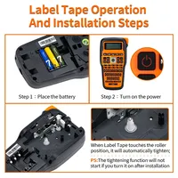 Printer Label Portabel Tahan Lama OEM E1000 Pro Mesin Genggam dengan Keyboard untuk Organisasi Tipe Mesin Tulis Ukuran Kertas Maksimum 12mm Stok