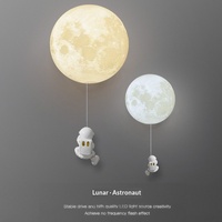 Lampe murale LED astronaute créative et personnalisée, style nordique minimaliste, tension universelle, pour chambre à coucher, chevet, hommes, femmes, chambre de bébé