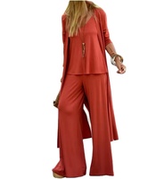 Ensembles de tricot 2 pièces pour femmes : Cardigan, débardeur et pantalon, amples, formels, imperméables, personnalisables et coordonnés