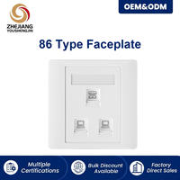 Plaque murale de terminaison de câble réseau sans outil, 4 ports, type 86, pour vente en gros