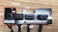 Panel frontal Panel trasero USB A tipo C HD Audio a tipo E placa base 20pin Gen 2 3,1 USB hub panel de computadora para caja de computadora