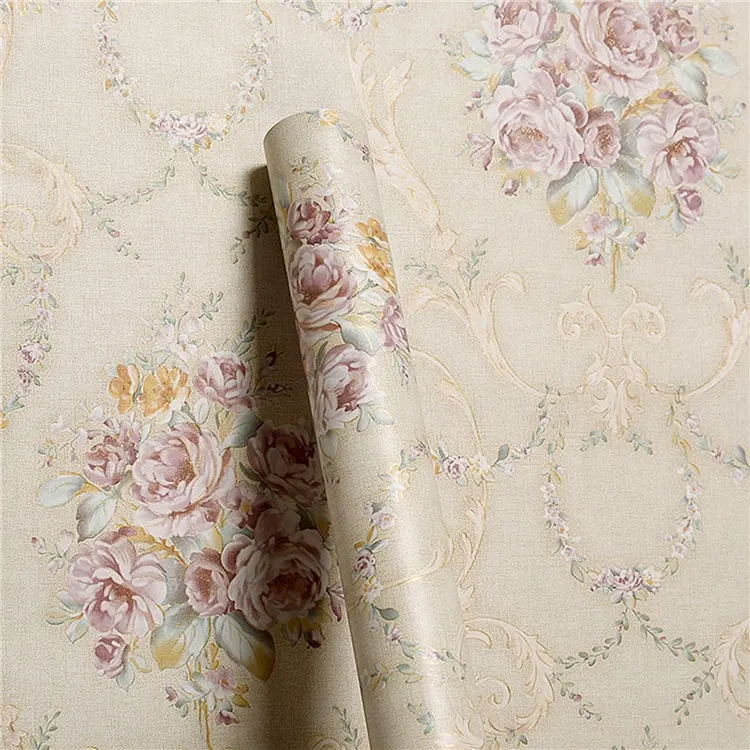 China factory floral Self Adhesive WallPaper PVC peel and stick Wallpaper Roll best selling in Amazon