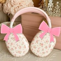 Aksesoris Headphone Silikon YDS, Hiasan Headset Kupu-kupu 3D Lucu dengan Tali Tersembunyi yang Dapat Disesuaikan