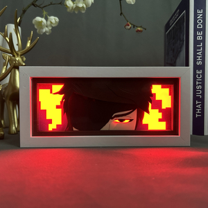 <span class=keywords><strong>Bleach</strong></span> Sosuke Aizen Anime boîte à lumière cadre en bois papier découpé au Laser boîte d'ombre javel Led veilleuse pour chambre décor Lightbox - Product Image 3