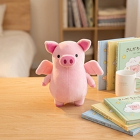Porte-clés en peluche cochon personnalisé populaire de 10 cm, jouets en peluche animaux avec certification CE, jouets doux pour tout-petits