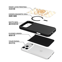 Coque de téléphone AG Feeling Black Edge avec motif ours en relief doré pour iPhone 17, 17 Pro Max, 16 Pro, 15 – Coque magnétique
