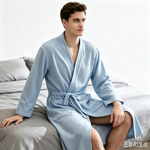 Batas de Baño con Cintura Elástica para Hombre y Mujer, Diseño Sólido, Transpirables, de Secado Rápido y Absorbentes de Agua, para Verano - Product Image 4