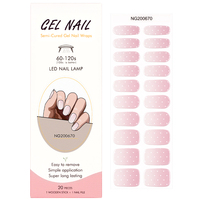 Kit de bandes de colle à ongles rouge non toxique durcies avec lampe UV, application facile, véritable kit d'autocollants pour ongles en gel