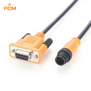 用于工业自动化的M12 A-Code <span class=keywords><strong>5</strong></span>引脚公到D-Sub RS232 DB9总线延长电缆NMEA 2000 CANopen CANBus数据记录器 - Product Image 1