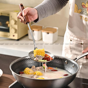 ชุดอุปกรณ์ครัวสแตนเลส Baoxinshi ด้ามไม้ ช้อนสแตนเลส 304 ชุดตะหลิว ชุดอุปกรณ์ทำอาหาร - Product Image 1