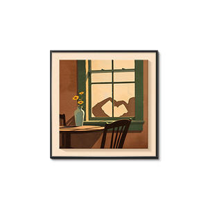 Peintures de couple âgé de style Maillard sur toile encadrée, art mural pour la décoration du salon - Product Image 5