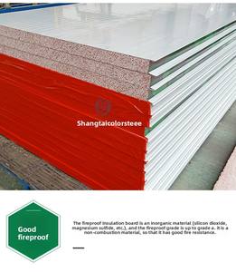 Panel sándwich <span class=keywords><strong>de</strong></span> acero galvanizado color espuma dorada, respetuoso con el medio ambiente, resistente al agua/al fuego, prefabricado, pared exterior <span class=keywords><strong>de</strong></span> cámara frigorífica moderna - Product Image 4