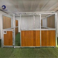 Establo Portátil para Caballos, Prefabricado, de Acero Galvanizado, Resistente a la Intemperie, Modular, para Exteriores