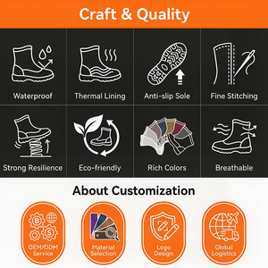 <span class=keywords><strong>Bottes</strong></span> d'hiver unisexe en gros avec lacets, imperméables, confortables, chaudes, amorti nuageux, antidérapantes, pour l'extérieur et la <span class=keywords><strong>neige</strong></span> - Product Image 6