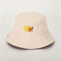 Chapeau Bob Unisexe en Coton pour l'Extérieur, Tissage Uni avec Rayures Brodées, Chapeau de Pêcheur Décontracté avec Motif Imprimé Personnalisé – Vente en Gros