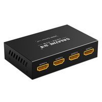 SAMZHE Répartiteur Vidéo Numérique 4K/30Hz 1 Entrée 4 Sorties en Métal, Répartiteur 1-vers-4 pour Ordinateur Portable, Boîtier Intelligent, Téléviseur, Moniteur, Projecteur