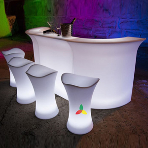 Iluminación Led de plástico, muebles de <span class=keywords><strong>Bar</strong></span> de vino, iluminación LED, gabinete de cubo de hielo, estante de vino iluminado, mesa de mostrador con caja de vino - Product Image 2