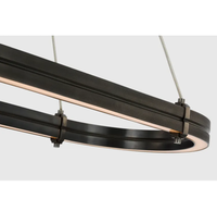 XZ Moderne Salon Hôtel Cercle Suspendu Pendentif Lumière Nouveau Design De Luxe Rond Industriel Noir Led Anneau Lustre en Bronze