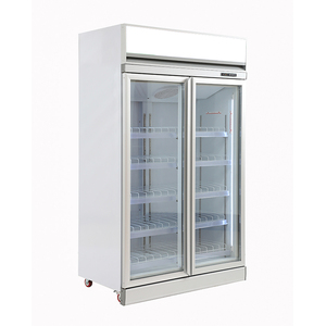 Congelador vertical con puertas de cristal para exhibición, enfriador con puertas de cristal para verduras y bebidas, directo de fábrica - Product Image 2