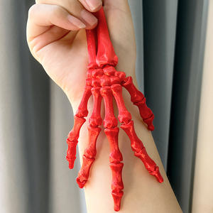 Cadeau d'Halloween : Jouet doigt en plastique imprimé en 3D, crâne personnalisé, à mouvement libre, décoration d'intérieur, nouveauté, jouets farfelus pour enfants - Product Image 2