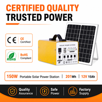 Station d'alimentation portable mini 150W 180Wh LiFePO4, générateur solaire à onde sinusoïdale pure MPPT, pour camping-car, camping, hors réseau, extérieur, maison, tente, alimentation de secours